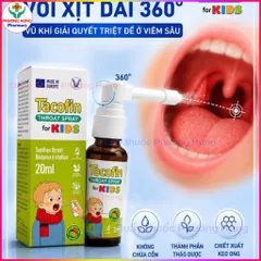 Xịt Họng Tacofin Kids Cho Trẻ Em Giúp Dịu Vùng Cổ Họng Bị Viêm,Giảm Kích Ứng Khoang Miệng-Lọ 20ml