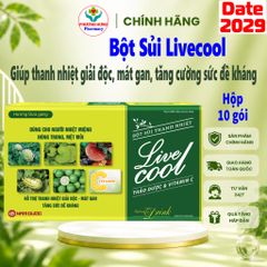 Bột C sủi Livecool của Nam Dược Giúp bổ sung vitamin C, hỗ trợ giải độc, mát gan - Hộp 10 gói x7g 795424