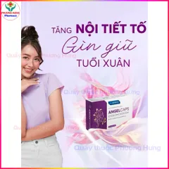 Angelcaps Meracine Bổ Sung Nội Tiết Tố Nữ, Giảm Bốc Hỏa, Lão Hóa Da, Rối Loạn Kinh Nguyệt-HộP 30V