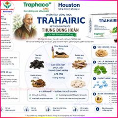 TRAHAIRIC của Traphaco Hỗ Trợ Giảm Nguy Cơ Tóc Bạc Sớm, Tóc Khô, Gãy Rụng - Hộp 30 Viên