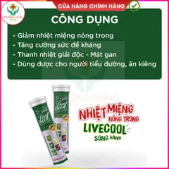 Viên C Sủi Livecool Của Nam Dược Giúp Bổ sung Vitamin C, Hỗ Trợ Giải Độc, Mát Han -Tuýp 16 Viên