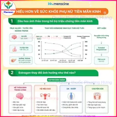 Dầu Hoa Anh Thảo UniEva Meracine  Giúp Cân Bằng Nội Tiết Cho Phụ Nữ Tiền Mãn Kinh Và Mãn Kinh-Lọ 60V