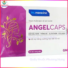 Angelcaps Meracine Bổ Sung Nội Tiết Tố Nữ, Giảm Bốc Hỏa, Lão Hóa Da, Rối Loạn Kinh Nguyệt-HộP 30V