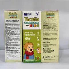 Xịt Họng Tacofin Kids Cho Trẻ Em Giúp Dịu Vùng Cổ Họng Bị Viêm,Giảm Kích Ứng Khoang Miệng-Lọ 20ml