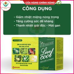 Bột C sủi Livecool của Nam Dược Giúp bổ sung vitamin C, hỗ trợ giải độc, mát gan - Hộp 10 gói x7g 795424