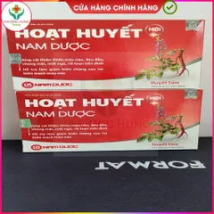 Hoạt huyết Nam Dược Giúp Hỗ trợ hoạt huyết, cải thiện thiếu máu não, đau đầu, chóng mặt - Hộp 50v