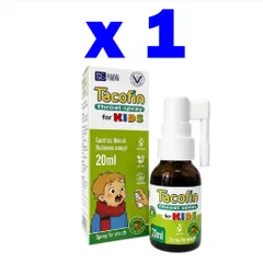 Xịt Họng Tacofin Kids Cho Trẻ Em Giúp Dịu Vùng Cổ Họng Bị Viêm,Giảm Kích Ứng Khoang Miệng-Lọ 20ml