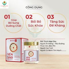 Yến Sào Nam Dược Tổ Yến Chưng Không Đường Bồi Bổ Sức Khỏe,Dùng Cho Người Giảm Cân,Ăn Kiêng-Lọ 70ml