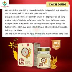 Yến Sào Nam Dược Tổ Yến Chưng Hồng Sâm Và Đông Trùng Hạ Thảo Bồi Bổ Sức Khỏe, Tăng Đề Kháng-Lọ 70ml