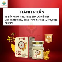 Yến Sào Nam Dược Tổ Yến Chưng Hồng Sâm Và Đông Trùng Hạ Thảo Bồi Bổ Sức Khỏe, Tăng Đề Kháng-Lọ 70ml