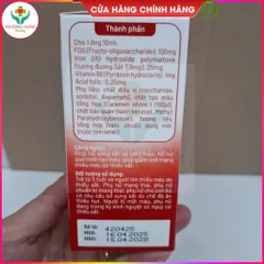 Ino Ferro Ích Nhân Bổ Sung Sắt Hữu Cơ,  Acid Folic Giảm Tình Trạng Thiếu Máu Do Thiếu Sắt-Hộp 20 Ống