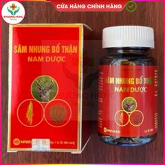 Sâm Nhung Bổ Thận Nam Dược Giúp Giảm Đau Lưng, Mỏi Gối, Thận Yếu, Ngủ Kém, Tiểu Đêm- Hộp 30 Viên