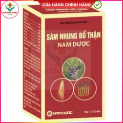 Sâm Nhung Bổ Thận Nam Dược Giúp Giảm Đau Lưng, Mỏi Gối, Thận Yếu, Ngủ Kém, Tiểu Đêm- Hộp 30 Viên