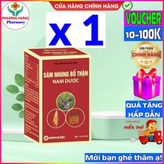 Sâm Nhung Bổ Thận Nam Dược Giúp Giảm Đau Lưng, Mỏi Gối, Thận Yếu, Ngủ Kém, Tiểu Đêm- Hộp 30 Viên