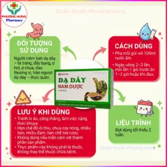Cốm Dạ Dày Nam Dược Giúp Giảm Loét Dạ Dày, Tá Tràng, Giảm Đau Bụng, Đầy Bụng, Khó Tiêu - Hộp 12 Gói
