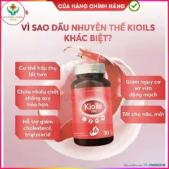 Dầu Nhuyễn Thể Kioils 350 Tốt Cho Mắt, Não, Hỗ Trợ Giảm Cholesterol, Triglycerid, Xơ Vữa Động Mạch
