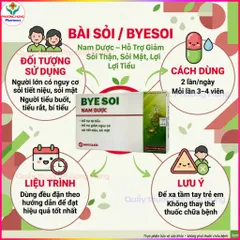 Bài Sỏi/Byesoi Nam Dược Hỗ Trợ Lợi Tiểu,Bài Tiết Sỏi Thận,Sỏi Tiết Niệu,Sỏi Mật,Giảm Bí Tiểu-Hộp 40V