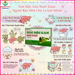 Giải Độc Gan Nam Dược Giúp Bổ Gan,Hạ Men Gan,Giảm Mề Đay,Mụn Nhọt,Mẩn Ngứa - Hộp 30 Viên