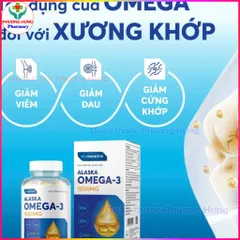 Dầu Cá Alaska Omega-3 1000mg của Meracine Tốt Cho Mắt,Não,Giảm Nguy Cơ Xơ Vữa Động Mạch- Lọ 100 Viên