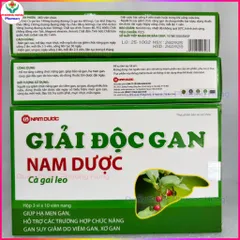 Giải Độc Gan Nam Dược Giúp Bổ Gan,Hạ Men Gan,Giảm Mề Đay,Mụn Nhọt,Mẩn Ngứa - Hộp 30 Viên