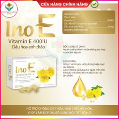 Viên Uống Ino E Của Ích Nhân Bổ Sung Vitamin E, Hỗ Trợ Làm Đẹp Da, Chống Oxy Hóa Da-Hộp 30 Viên