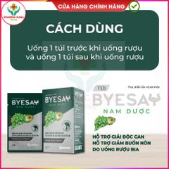 Nước Giải Rượu Byesay Nam Dược Giảm Triệu Chứng Say Rượu Bia, Tăng Cường Giải Độc Gan-Hộp 6 Túi