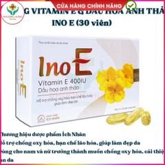 Viên Uống Ino E Của Ích Nhân Bổ Sung Vitamin E, Hỗ Trợ Làm Đẹp Da, Chống Oxy Hóa Da-Hộp 30 Viên