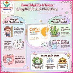 Canxi Mykids 4 Teens Ích Nhân Bổ Sung Canxi, Vitamin D3, K2, DHA Cho Trẻ Đang Phát Triển-Hộp 30 V