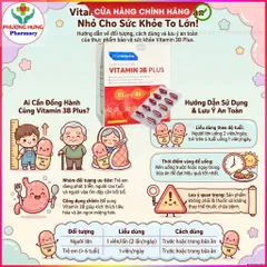 Vitamin 3B Plus Meracine Hỗ Trợ Tăng Cường Hấp Thu Dưỡng Chất, Kích Thích Tiêu Hóa - Hộp 100 Viên