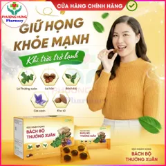 Viên ngậm Bách Bộ Thường Xuân Giúp Bổ Phổi, Giảm Cảm Ho, Cung Cấp Khoáng Chất Cho Cơ Thể-Hộp 50v