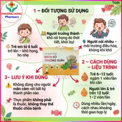 Viên ngậm Bách Bộ Thường Xuân Giúp Bổ Phổi, Giảm Cảm Ho, Cung Cấp Khoáng Chất Cho Cơ Thể-Hộp 50v