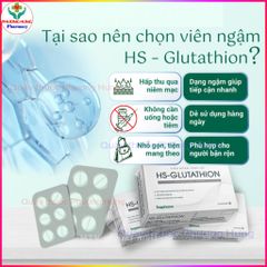 Viên Ngậm Trắng Da HS-Glutathion của Traphaco Giúp Chăm Sóc Da,Sáng Da Và Đều Màu Da - Hộp 30 Viên