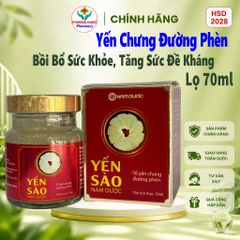 Yến Sào Nam Dược Tổ Yến Chưng Đường Phèn Bồi Bổ Sức Khỏe, Tăng Sức Đề Kháng, Giảm Mệt Mỏi- Lọ 70ml