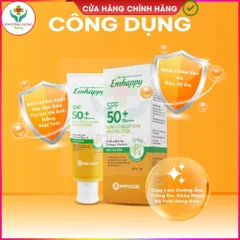Kem Chống Nắng Thảo Dược Emhappy Nam Dược, SPF 50+, Dưỡng Ẩm Da,Nâng Tông,Ngừa Lão Hóa Da-Tuýp 75g