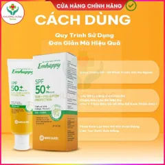Kem Chống Nắng Thảo Dược Emhappy Nam Dược, SPF 50+, Dưỡng Ẩm Da,Nâng Tông,Ngừa Lão Hóa Da-Tuýp 75g