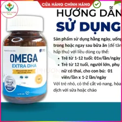 Dầu Cá Omega Extra DHA Của VNGPV Hỗ Trợ Phát Triển Não Bộ, Bổ Mắt, Cải Thiện Thị Lực - Lọ 30 Viên