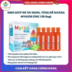 Mykids ZinC của Ích Nhân Giúp Bổ sung Kẽm, hỗ trợ tăng cường sức khỏe, tăng sức đề kháng-Hộp 20 ống