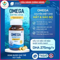 Dầu Cá Omega Extra DHA Của VNGPV Hỗ Trợ Phát Triển Não Bộ, Bổ Mắt, Cải Thiện Thị Lực - Lọ 30 Viên