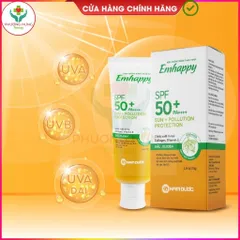 Kem Chống Nắng Thảo Dược Emhappy Nam Dược, SPF 50+, Dưỡng Ẩm Da,Nâng Tông,Ngừa Lão Hóa Da-Tuýp 75g