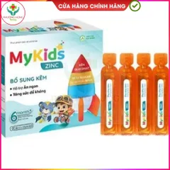 Mykids ZinC của Ích Nhân Giúp Bổ sung Kẽm, hỗ trợ tăng cường sức khỏe, tăng sức đề kháng-Hộp 20 ống