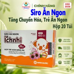 Siro Ăn Ngon Ích Nhi Plus Giúp Nâng Cao Sức Đề Kháng, Tăng Chuyển Hóa, Trẻ Ăn Ngon - Hộp 20 Túi