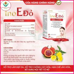 Viên Uống Ino E Đỏ Của Ích Nhân Bổ Sung Vitamin E, Hỗ Trợ Làm Đẹp Da, Chống Oxy Hóa Da-Hộp 30 Viên