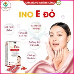 Viên Uống Ino E Đỏ Của Ích Nhân Bổ Sung Vitamin E, Hỗ Trợ Làm Đẹp Da, Chống Oxy Hóa Da-Hộp 30 Viên