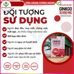 Bổ Huyết Ích Não Ginkgo 10000 Của Thung Lũng Dược Phẩm Xanh,Tăng Cường Tuần Hoàn Máu Não-Hộp 30V,60V