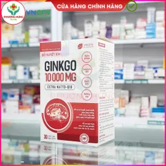 Bổ Huyết Ích Não Ginkgo 10000 Của Thung Lũng Dược Phẩm Xanh,Tăng Cường Tuần Hoàn Máu Não-Hộp 30V,60V