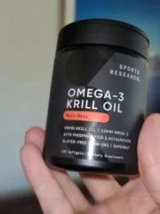 Viên uống dầu Nhuyễn Thể Sports Research Omega-3 Krill Oil Mini-Gels 500 mg |120 viên| Bảo vệ tim mạch - Kháng viêm & Tăng cường trí não [S/P Chuẩn Mỹ]