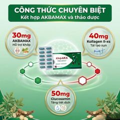 Viên uống dưỡng khớp, tái tạo sụn khớp AKA Tâm Bình (5 vỉ x 12 viên)