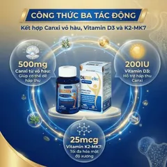 Viên uống bổ sung canxi, Vitamin D3 và Vitamin K2 cho cơ thể, hỗ trợ xương chắc khoẻ CalciumElite Vitamins For Life (Hộp 60 viên)