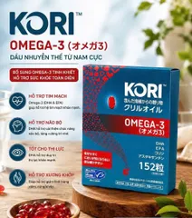  Dầu nhuyễn thể Kori Krill Oil Omega-3 hộp 152 viên Nhật Bản