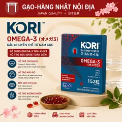  Dầu nhuyễn thể Kori Krill Oil Omega-3 hộp 152 viên Nhật Bản
